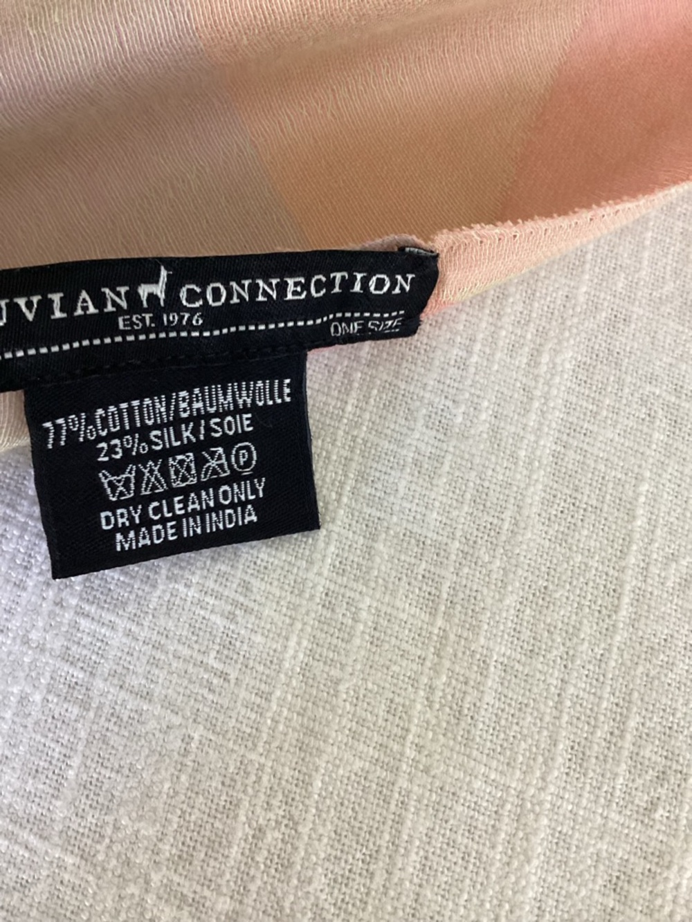 Peruvian Connection Sorbetto Shawl Sunset Cotton Silk Lightweight Wrap Scarf NWT - Picture 7 of 15